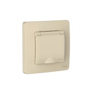 Systeme Electric Blanca внутр Беж Розетка с/з IP44 со шторками, с крышкой, 16А, 250В BLNRS441117
