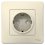 Blanca внутренняя молочная розетка с заземлением, со шторками, 16А, 250В BLNRS001112