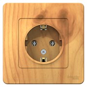 Blanca внутренняя ясень розетка с заземлением, без шторок, 16А, 250В BLNRS001015