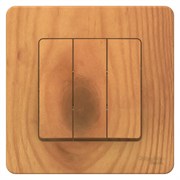 Blanca внутренняя ясень выключатель 3-клавишный, 10А, 250B BLNVS100505