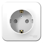 Blanca наружняя белый розетка с заземлением, со шторками 16А, 250В, изолированная пластина BLNRA011111