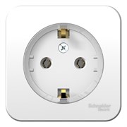 Blanca наружняя белый розетка с заземлением, без шторок, (тонкая) 16А, 250В, изолированная пластина BLNRA110111