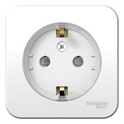 Blanca наружняя белый розетка с заземлением, со шторками, (тонкая) 16А, 250В изолированная пластина BLNRA111111