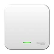 Blanca наружняя белый выключатель 1-клавишный с подсветкой, 10А, 250B, монтажная пластина BLNVA101121