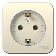 Blanca наружняя молочная розетка с заземлением, без шторок,(тонкая) 16А, 250В изолированная пластина BLNRA110112