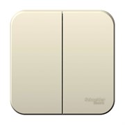 Blanca наружняя молочная выключатель 2-клавишный, 10А, 250B BLNVA105002