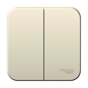 Blanca наружняя молочная выключатель 2-клавишный, 6А, 250В BLNVA065002