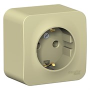 Blanca наружняя бежевый розетка с заземлением, без шторок, изолированная пластина 16А, 250В BLNRA010117