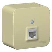 Blanca наружняя бежевый розетка компьютерная RJ45, кат.5E, изолированная пластина BLNIA045007