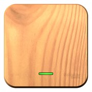 Blanca наружняя ясень переключатель 1-клавишный с подсветкой, 10А, 250B, изолированная пластина BLNVA106115