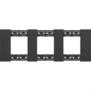 BTicino Living now чёрный рамка немецкий стандарт 3 поста (2+2+2 мод) KA4802M3KG