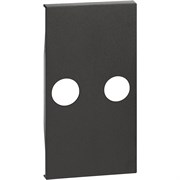 BTicino Living now чёрный лицевая панель для TV розеток с 2 отверстиями 2 мод KG25M2