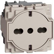 BTicino Living now песочный розетка нем/итал стандарта с плоской лицевой панелью 10/16А 2 мод KM4140A16F