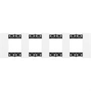 BTicino Living now белый рамка немецкий стандарт 4 поста (2+2+2+2 мод) KA4802M4KW