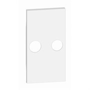 BTicino Living now белый лицевая панель для TV розеток с 2 отверстиями 2 мод KW25M2