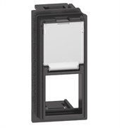 BTicino Living now чёрный лицевая панель для адаптеров Keystone RJ45 1 мод KG07K