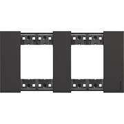 BTicino Living now чёрный рамка немецкий стандарт 2 поста (2+2 мод) KA4802M2KG