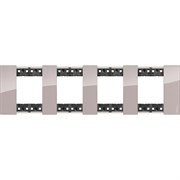 BTicino Living now Аура рамка немецкий стандарт 4 поста (2+2+2+2 мод) KA4802M4DM