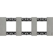 BTicino Living now Сталь рамка немецкий стандарт 3 поста (2+2+2 мод) KA4802M3ZG