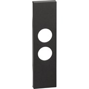 BTicino Living now чёрный лицевая панель для TV розеток с 2 отверстиями 1 мод KG09