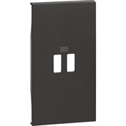 BTicino Living now чёрный лицевая панель для зарядных устройств USB 2 мод KG12C