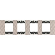 BTicino Living now Оптик рамка немецкий стандарт 4 поста (2+2+2+2 мод) KA4802M4MM