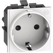 BTicino Living now белый розетка немецкого стандарта 2К+З 16А автомат клеммы 2 мод KW4141A