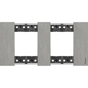 BTicino Living now Сталь рамка немецкий стандарт 2 поста (2+2 мод) KA4802M2ZG