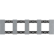 BTicino Living now Луна рамка немецкий стандарт 4 поста (2+2+2+2 мод) KA4802M4NW