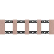 BTicino Living now Медь рамка немецкий стандарт 4 поста (2+2+2+2 мод) KA4802M4ZM