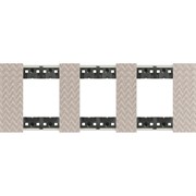 BTicino Living now Оптик рамка немецкий стандарт 3 поста (2+2+2 мод) KA4802M3MM