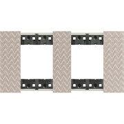 BTicino Living now Оптик рамка немецкий стандарт 2 поста (2+2 мод) KA4802M2MM