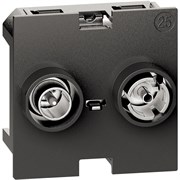 BTicino Living now розетка TV-SAT проходная 2 мод K4217M2P14