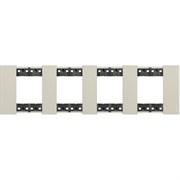 BTicino Living now песочный рамка немецкий стандарт 4 поста (2+2+2+2 мод) KA4802M4KM