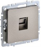 IEK Brite Base шампань розетка компьютерная RJ45 кат.6 BR-K10-2-K37