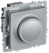 IEK Brite Base алюминий светорегулятор поворотно нажимной 600Вт BR-D20-0600-K47