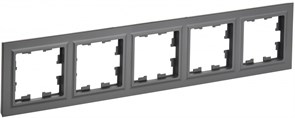 IEK Brite Base графит рамка 5 мест BR-M52-K53