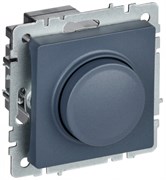 IEK Brite Base маренго светорегулятор поворотно нажимной 600Вт BR-D20-0600-K35
