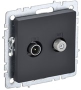 IEK Brite Base графит розетка двойная TV+SAT BR-AF20-O-K53