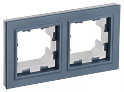 IEK Brite Base маренго рамка 2 места  IP44 BR-M22-44-K35