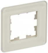 IEK Brite Decor песчаный матовый стекло скруглённые углы рамка 1 место BR-M12-G-41-K98