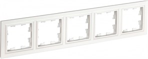 IEK Brite Base белый рамка 5 мест BR-M52-K01