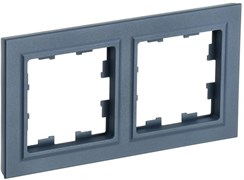 IEK Brite Base маренго рамка 2 места BR-M22-K35