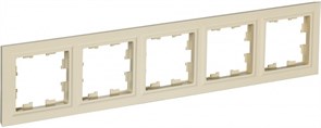 IEK Brite Base бежевый рамка 5 мест BR-M52-K10