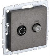 IEK Brite Base тёмная бронза розетка двойная TV+SAT BR-AF20-O-K45