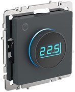 IEK Brite Base маренго термостат электронный с индикацией  (терморегулятор) BR-RT11-K35