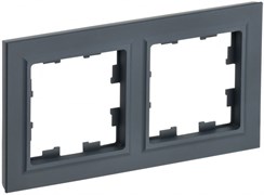 IEK Brite Base графит рамка 2 места BR-M22-K53