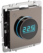 IEK Brite Base тёмная бронза термостат электронный с индикацией  (терморегулятор) BR-RT11-K45