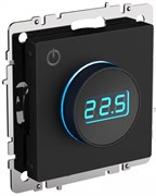 IEK Brite Base чёрный термостат электронный с индикацией  (терморегулятор) BR-RT11-K02