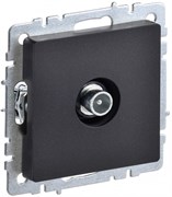 IEK Brite Base чёрный розетка TV проходная BR-A10-P-K02